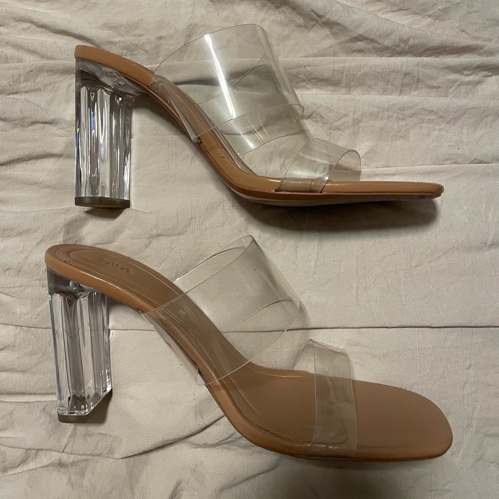 Zara clear heels